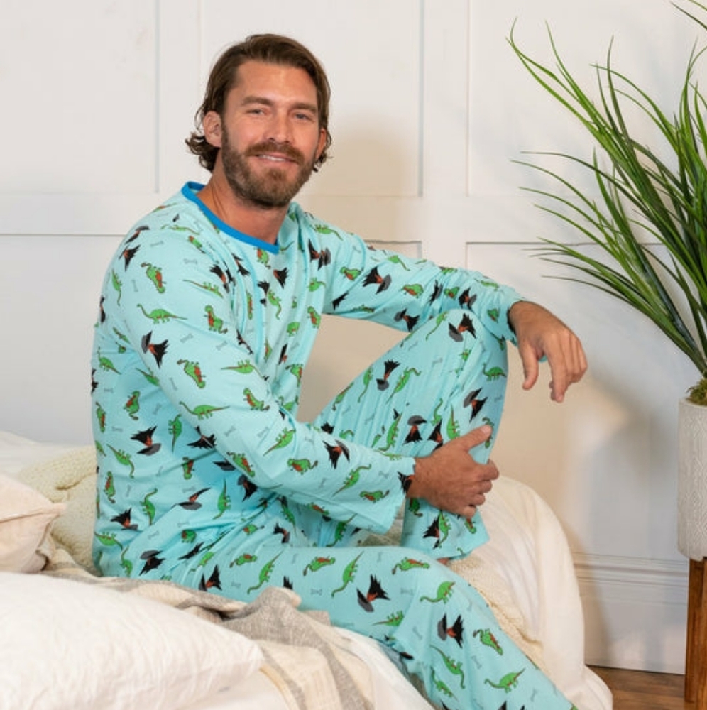 MEN'S Leveret Dinosaur 2- Piece Pajamas